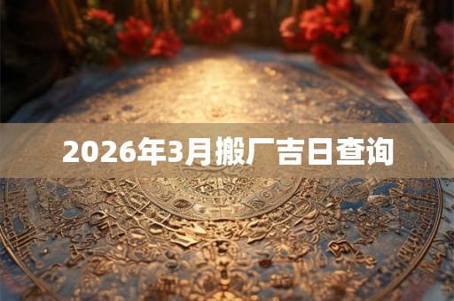 2026年3月搬厂吉日查询