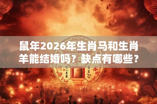鼠年2026年生肖马和生肖羊能结婚吗？缺点有哪些？