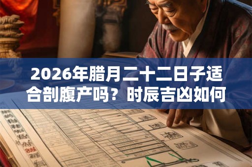 2026年腊月二十二日子适合剖腹产吗？时辰吉凶如何？