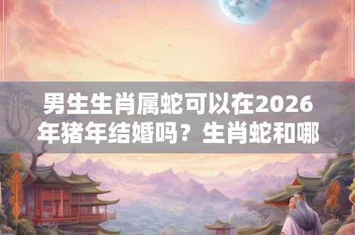 男生生肖属蛇可以在2026年猪年结婚吗？生肖蛇和哪些生肖最配？