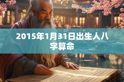 2015年1月31日出生人八字算命