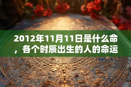2012年11月11日是什么命，各个时辰出生的人的命运