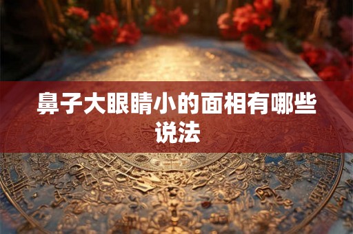 鼻子大眼睛小的面相有哪些说法