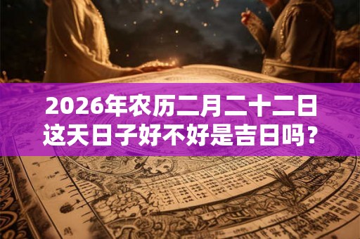 2026年农历二月二十二日这天日子好不好是吉日吗？