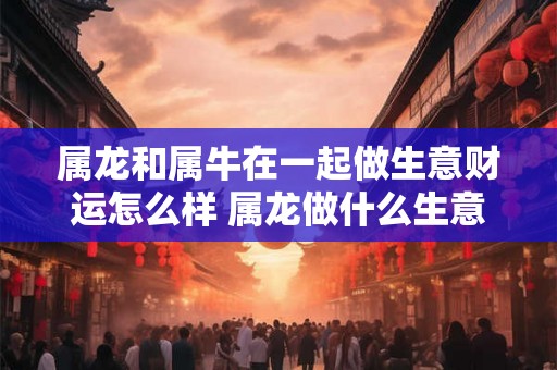 属龙和属牛在一起做生意财运怎么样 属龙做什么生意能发财