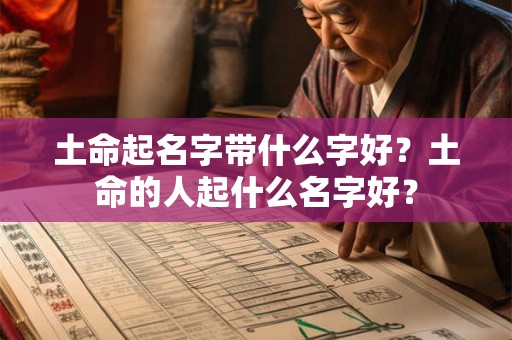 土命起名字带什么字好?土命的人起什么名字好? 土命起名字带什么字好?土命的人起什么名字好?