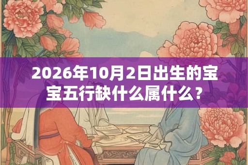 2026年10月2日出生的宝宝五行缺什么属什么？
