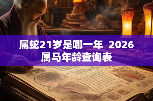 属蛇21岁是哪一年  2026属马年龄查询表