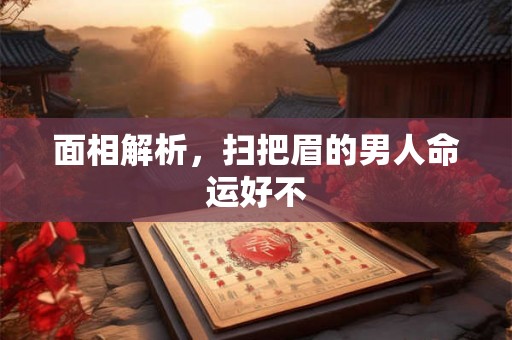 面相解析，扫把眉的男人命运好不