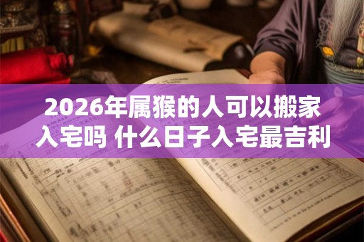 2026年属猴的人可以搬家入宅吗 什么日子入宅最吉利