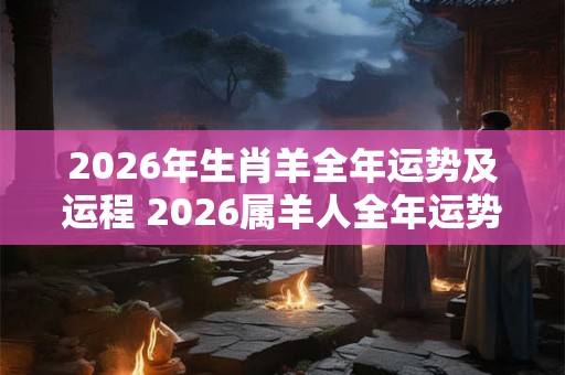 2026年生肖羊全年运势及运程 2026属羊人全年运势 2026年生肖羊全年运势及运程 2026属羊人全年运势