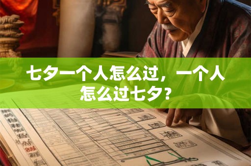 七夕一个人怎么过，一个人怎么过七夕？