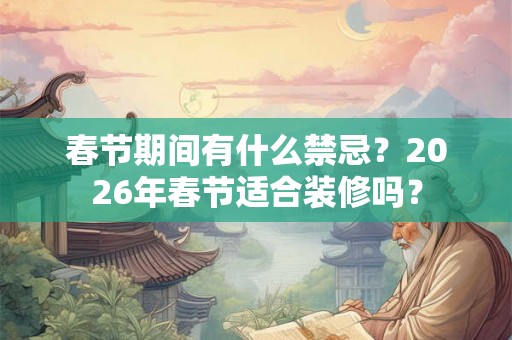 春节期间有什么禁忌？2026年春节适合装修吗？