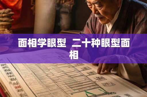 面相学眼型  二十种眼型面相