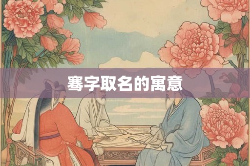 骞字取名的寓意 骞字取名的寓意