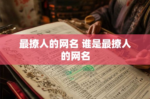 最撩人的网名 谁是最撩人的网名