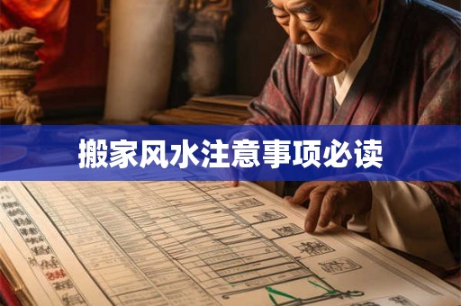 搬家风水注意事项必读