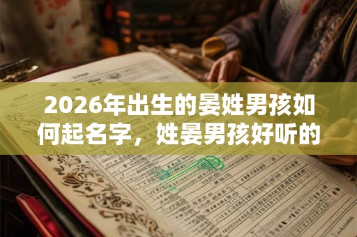 2026年出生的晏姓男孩如何起名字，姓晏男孩好听的名字