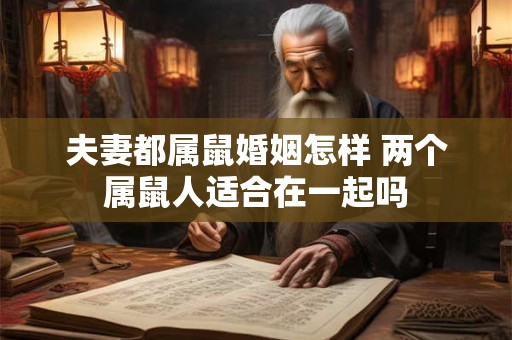 夫妻都属鼠婚姻怎样 两个属鼠人适合在一起吗