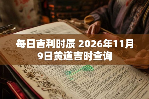 每日吉利时辰 2026年11月9日黄道吉时查询