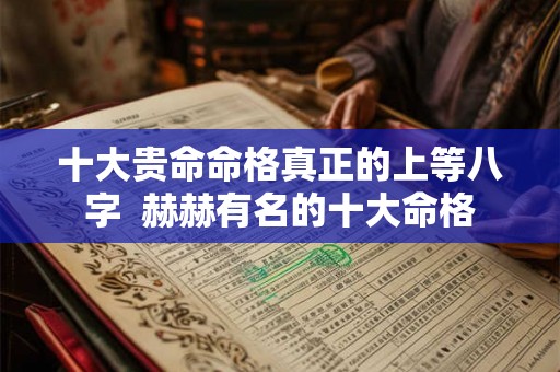 十大贵命命格真正的上等八字 赫赫有名的十大命格 十大贵命命格真正的上等八字 赫赫有名的十大命格