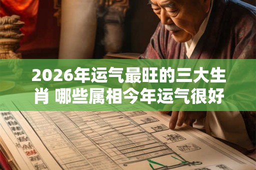 2026年运气最旺的三大生肖 哪些属相今年运气很好 2026年运气最旺的三大生肖 哪些属相今年运气很好