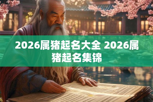 2026属猪起名大全 2026属猪起名集锦