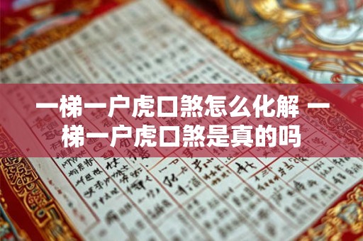 一梯一户虎口煞怎么化解 一梯一户虎口煞是真的吗