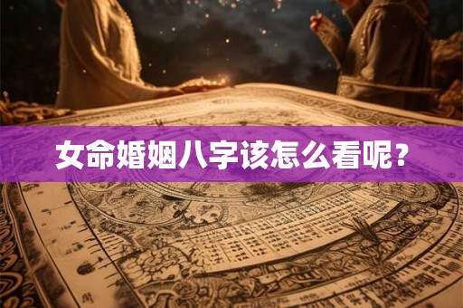 女命婚姻八字该怎么看呢？
