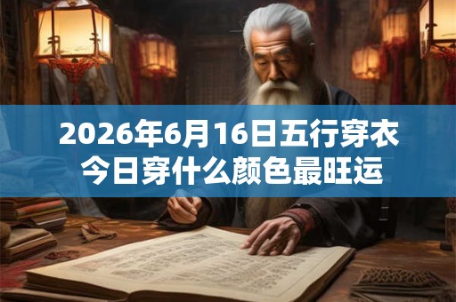 2026年6月16日五行穿衣 今日穿什么颜色最旺运
