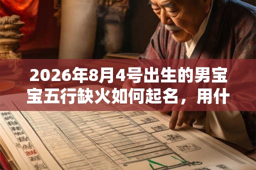 2026年8月4号出生的男宝宝五行缺火如何起名,用什么字好 2026年8月4号出生的男宝宝五行缺火如何起名,用什么字好