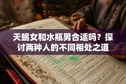 天蝎女和水瓶男合适吗？探讨两种人的不同相处之道