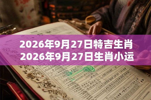 2026年9月27日特吉生肖 2026年9月27日生肖小运播报