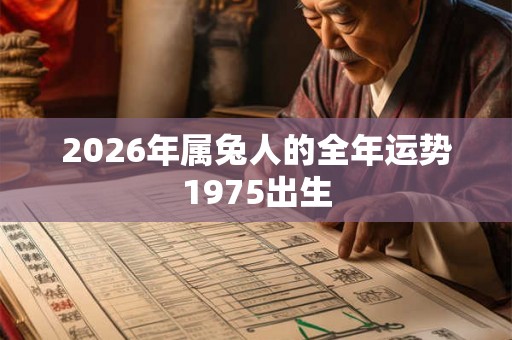 2026年属兔人的全年运势1975出生