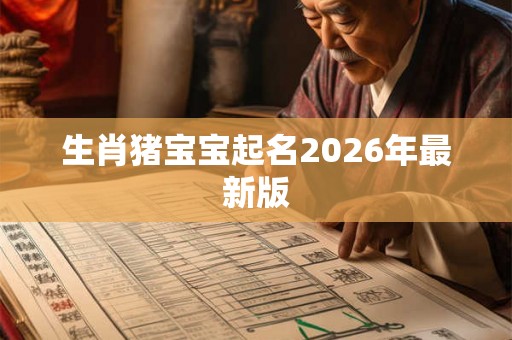 生肖猪宝宝起名2026年最新版