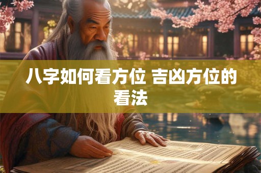 八字如何看方位 吉凶方位的看法