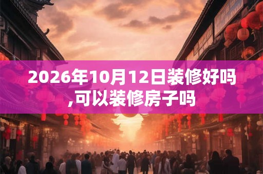 2026年10月12日装修好吗,可以装修房子吗