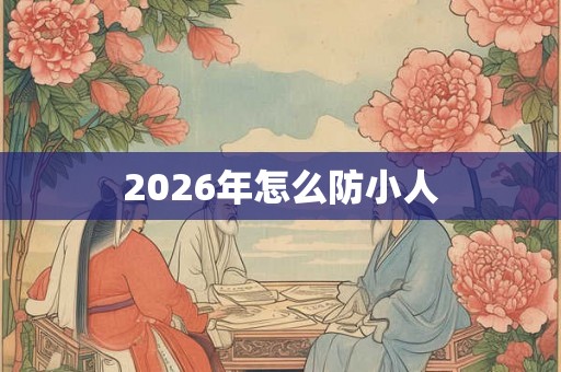 2026年怎么防小人