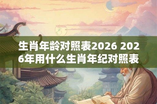 生肖年龄对照表2026 2026年用什么生肖年纪对照表 生肖年龄对照表2026 2026年用什么生肖年纪对照表
