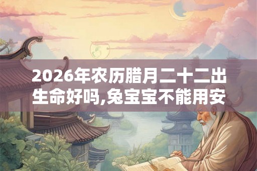 2026年农历腊月二十二出生命好吗,兔宝宝不能用安字吗