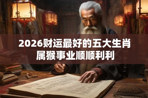 2026财运最好的五大生肖 属猴事业顺顺利利 2026财运最好的五大生肖 属猴事业顺顺利利