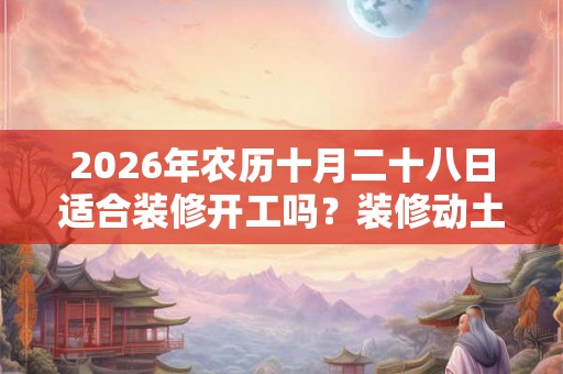 2026年农历十月二十八日适合装修开工吗？装修动土有什么忌讳？