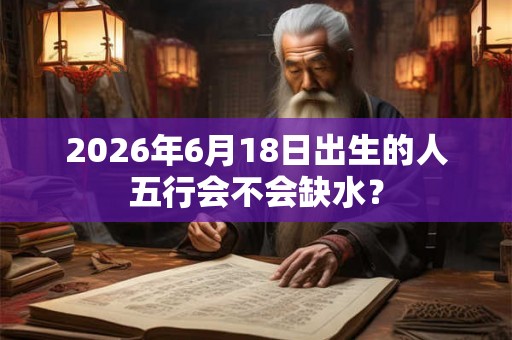 2026年6月18日出生的人五行会不会缺水？