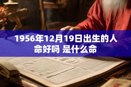 1956年12月19日出生的人命好吗 是什么命 1956年12月19日出生的人命好吗 是什么命