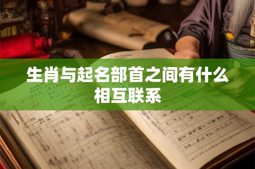 生肖与起名部首之间有什么相互联系