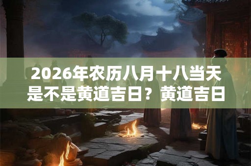 2026年农历八月十八当天是不是黄道吉日？黄道吉日怎么择日？