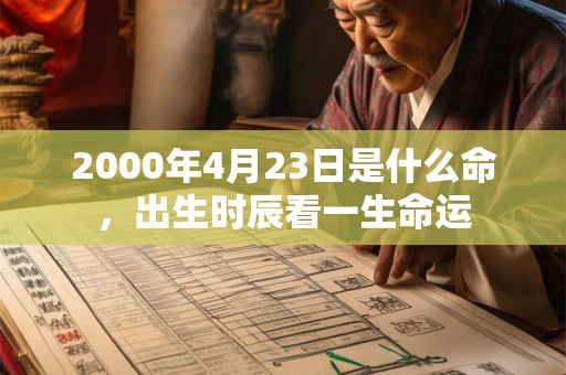 2000年4月23日是什么命，出生时辰看一生命运