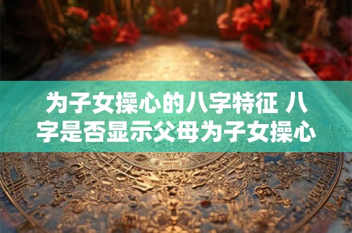 为子女操心的八字特征 八字是否显示父母为子女操心 为子女操心的八字特征 八字是否显示父母为子女操心