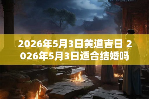 2026年5月3日黄道吉日 2026年5月3日适合结婚吗