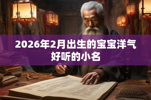 2026年2月出生的宝宝洋气好听的小名
